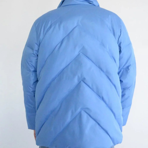 Vintage Route  66 Blue Puffer Jacket Large - Picture 3 of 15